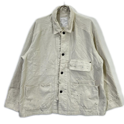 ANCELLM White Cotton Duck Coverall Jacket