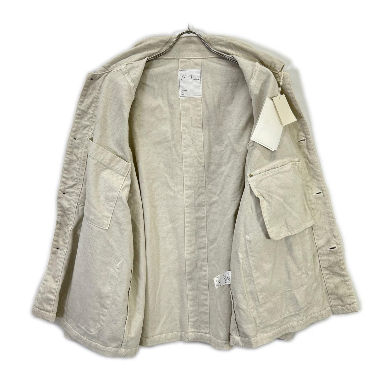 ANCELLM White Cotton Duck Coverall Jacket
