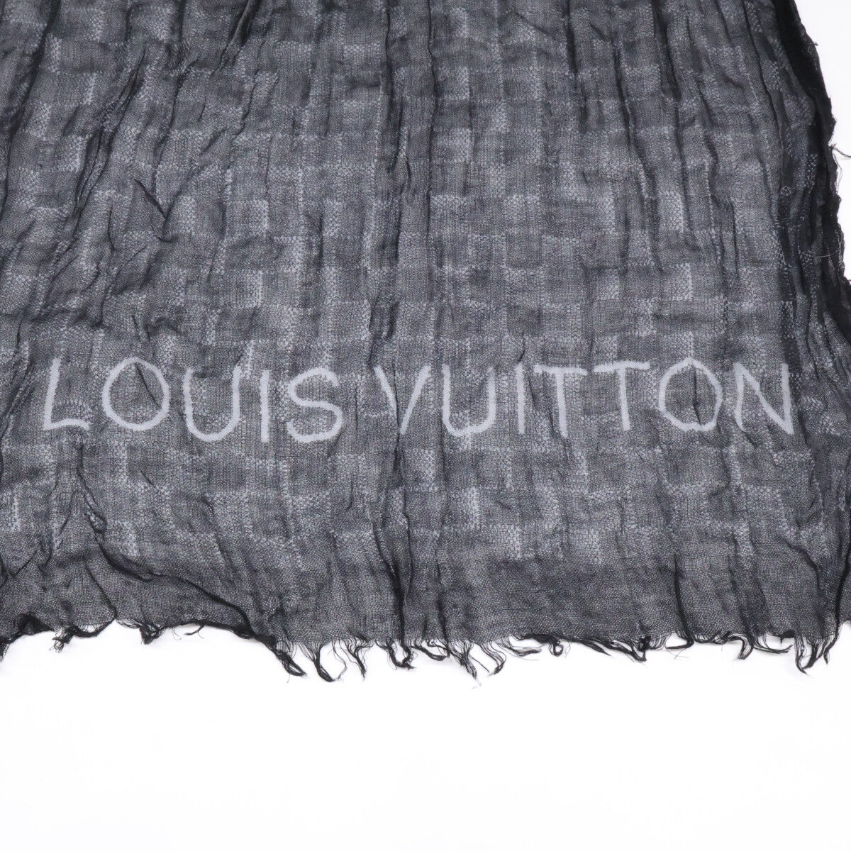 LOUIS VUITTON Damier Cashmere Silk Large Stole Size ONE SIZE