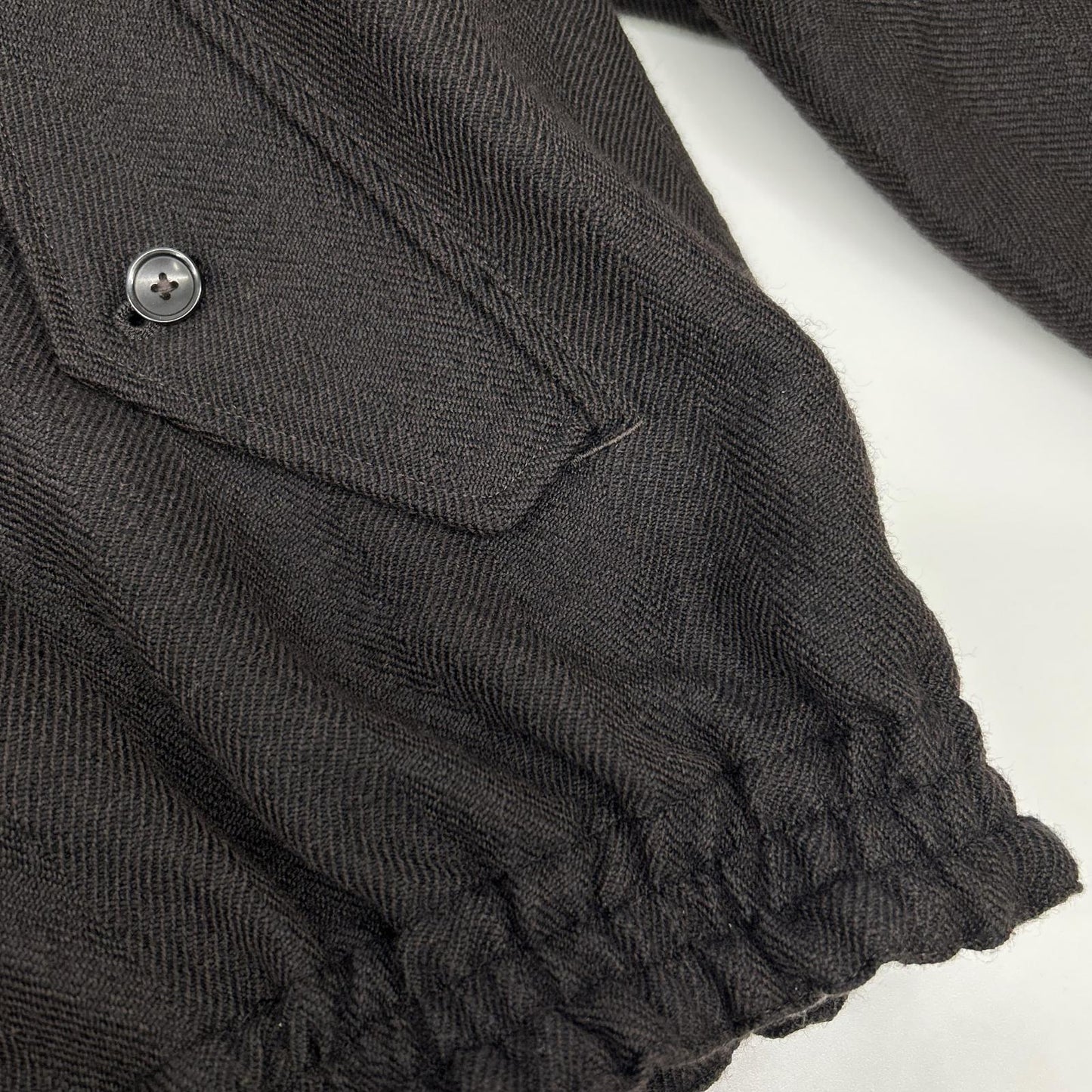 marka 23AW Black Wool Herringbone Sports Jacket Size 1