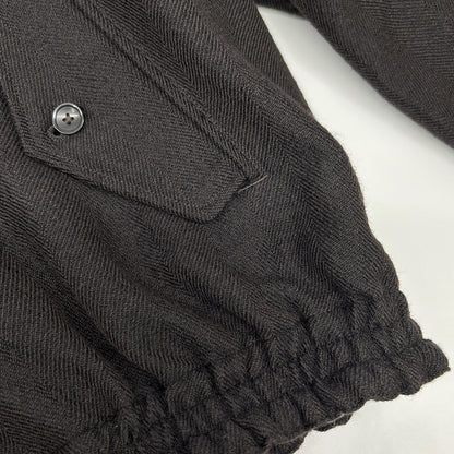 marka 23AW Black Wool Herringbone Sports Jacket Size 1