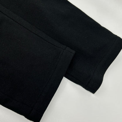 Y's Black Asymmetric Combed Fleece Cotton Jacket Size 3