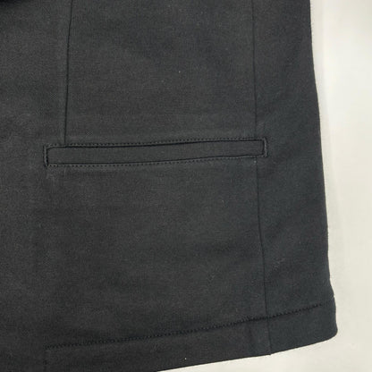 Y's Black Asymmetric Combed Fleece Cotton Jacket Size 3