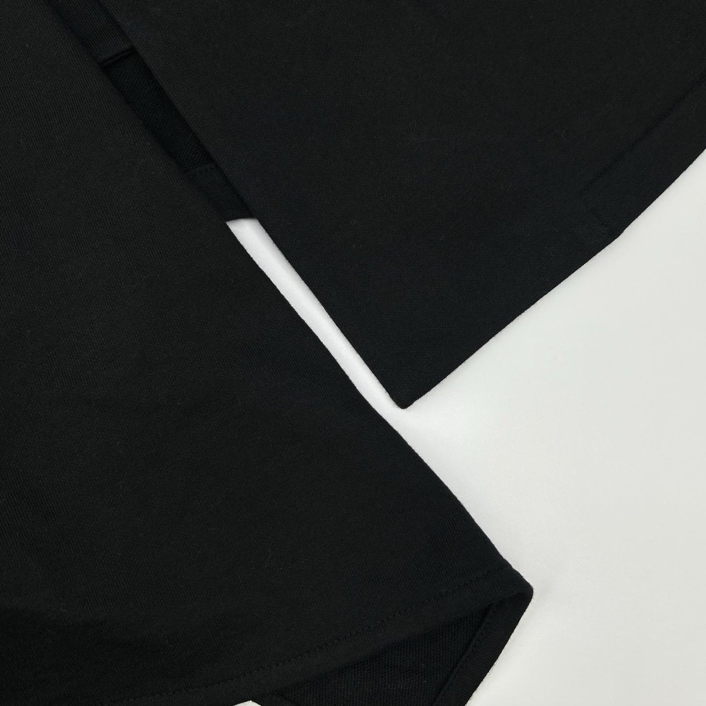 Y's Black Asymmetric Combed Fleece Cotton Jacket Size 3
