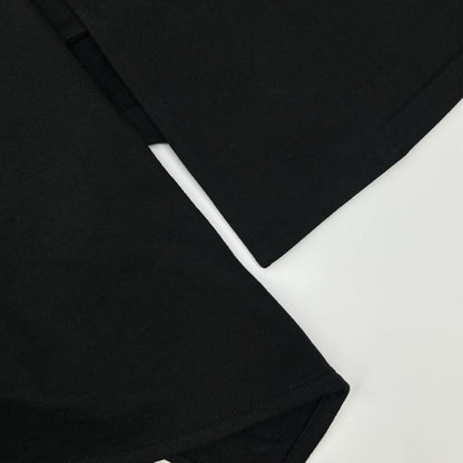 Y's Black Asymmetric Combed Fleece Cotton Jacket Size 3