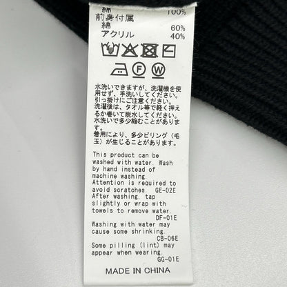 DAIRIKU 25AW Black/White Docking Lettered Knit Cotton Size L