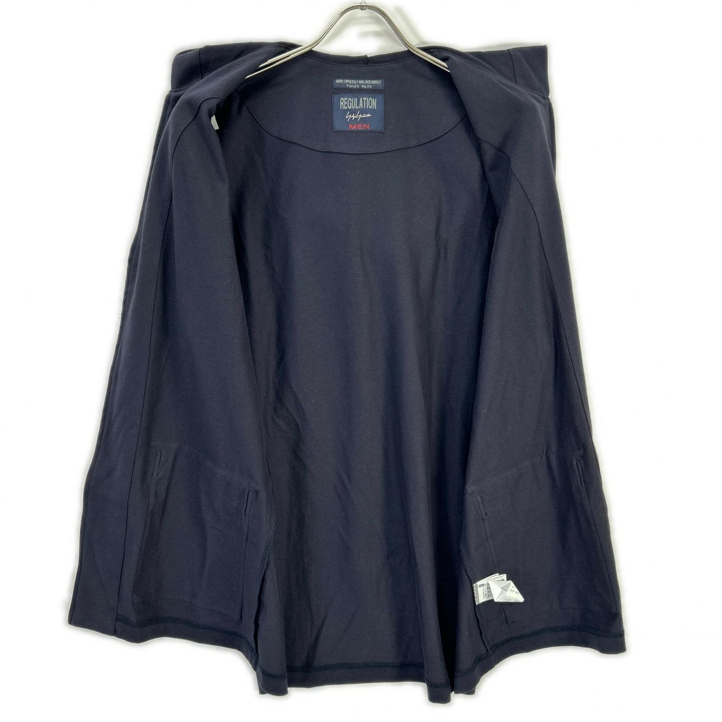 REGULATION Yohji Yamamoto Navy Hooded Zip Vest Size 3