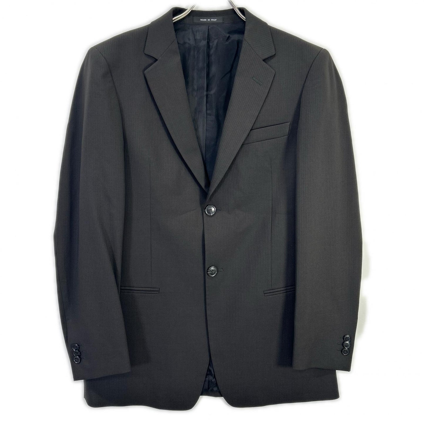 EMPORIOARMANI Brown Striped Polyester Suit Set Up Size 46