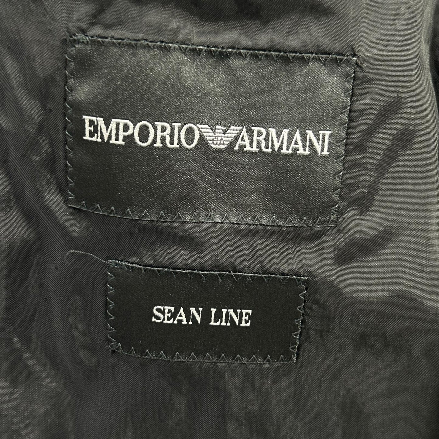 EMPORIOARMANI Brown Striped Polyester Suit Set Up Size 46