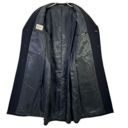EMPORIOARMANI Black Wool Long Coat Size 48