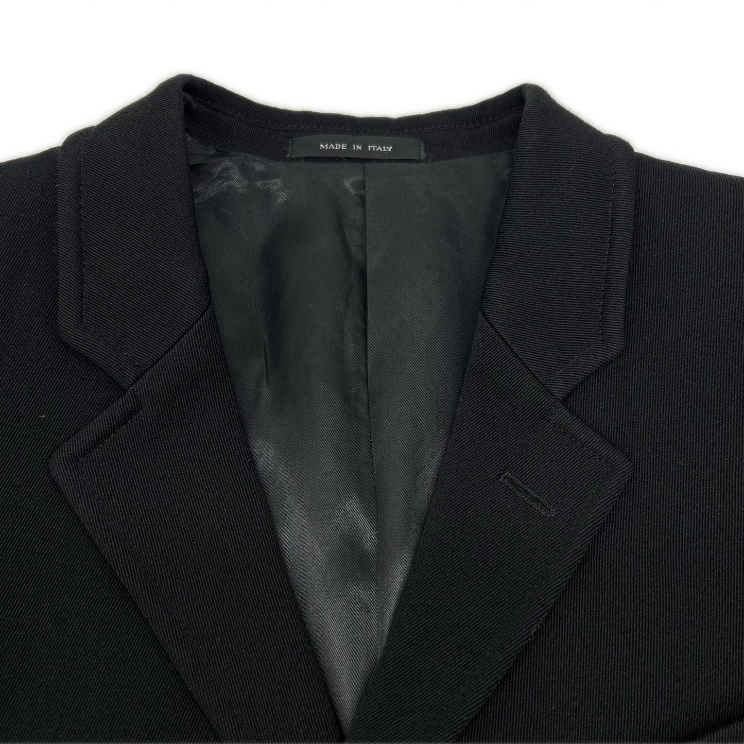 EMPORIOARMANI Black Wool Long Coat Size 48