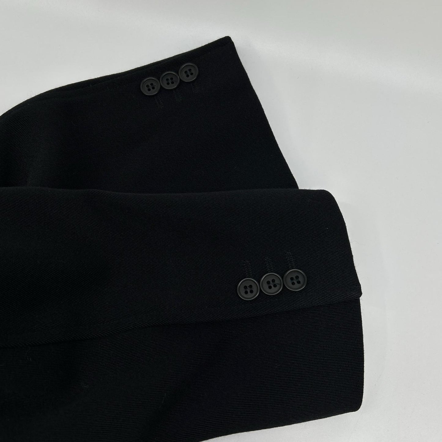 EMPORIOARMANI Black Wool Long Coat Size 48