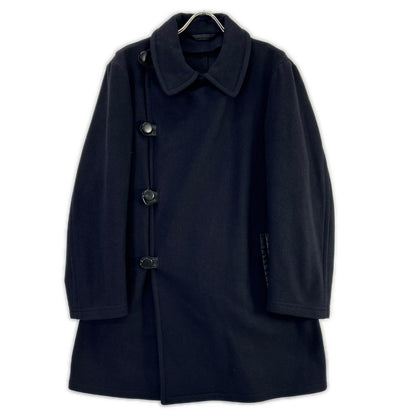 EMPORIOARMANI Black Wool P-Coat Size 46