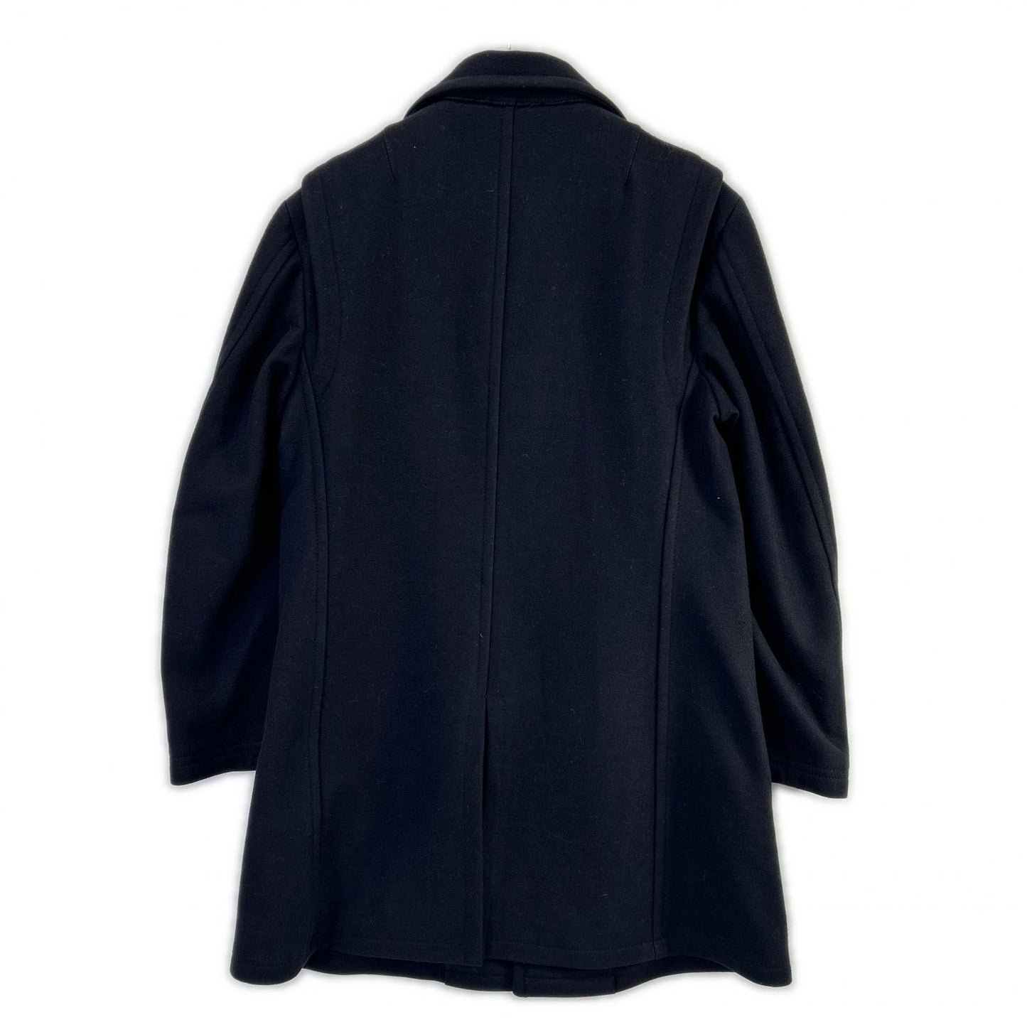 EMPORIOARMANI Black Wool P-Coat Size 46