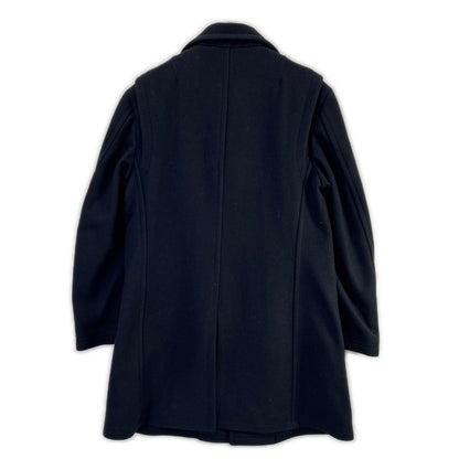 EMPORIOARMANI Black Wool P-Coat Size 46