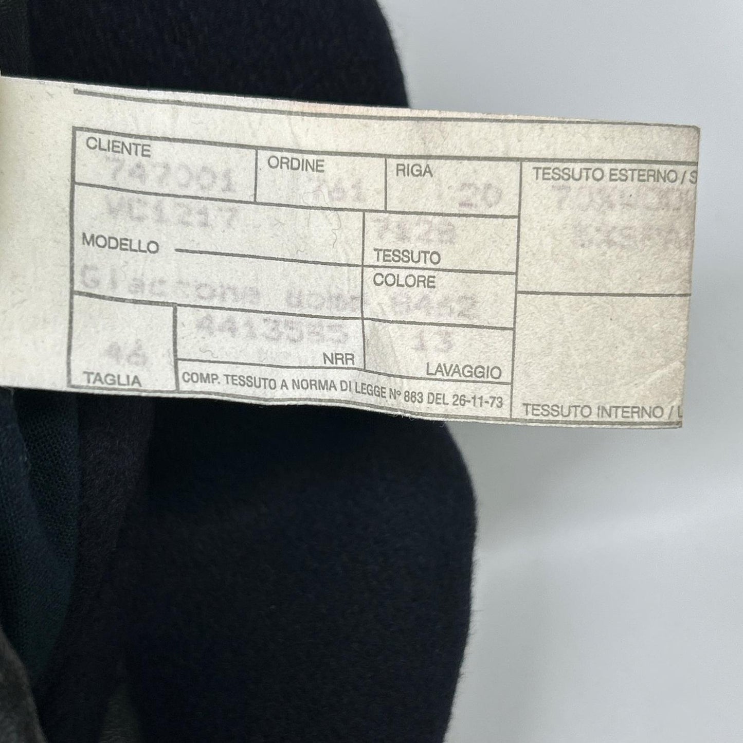 EMPORIOARMANI Black Wool P-Coat Size 46
