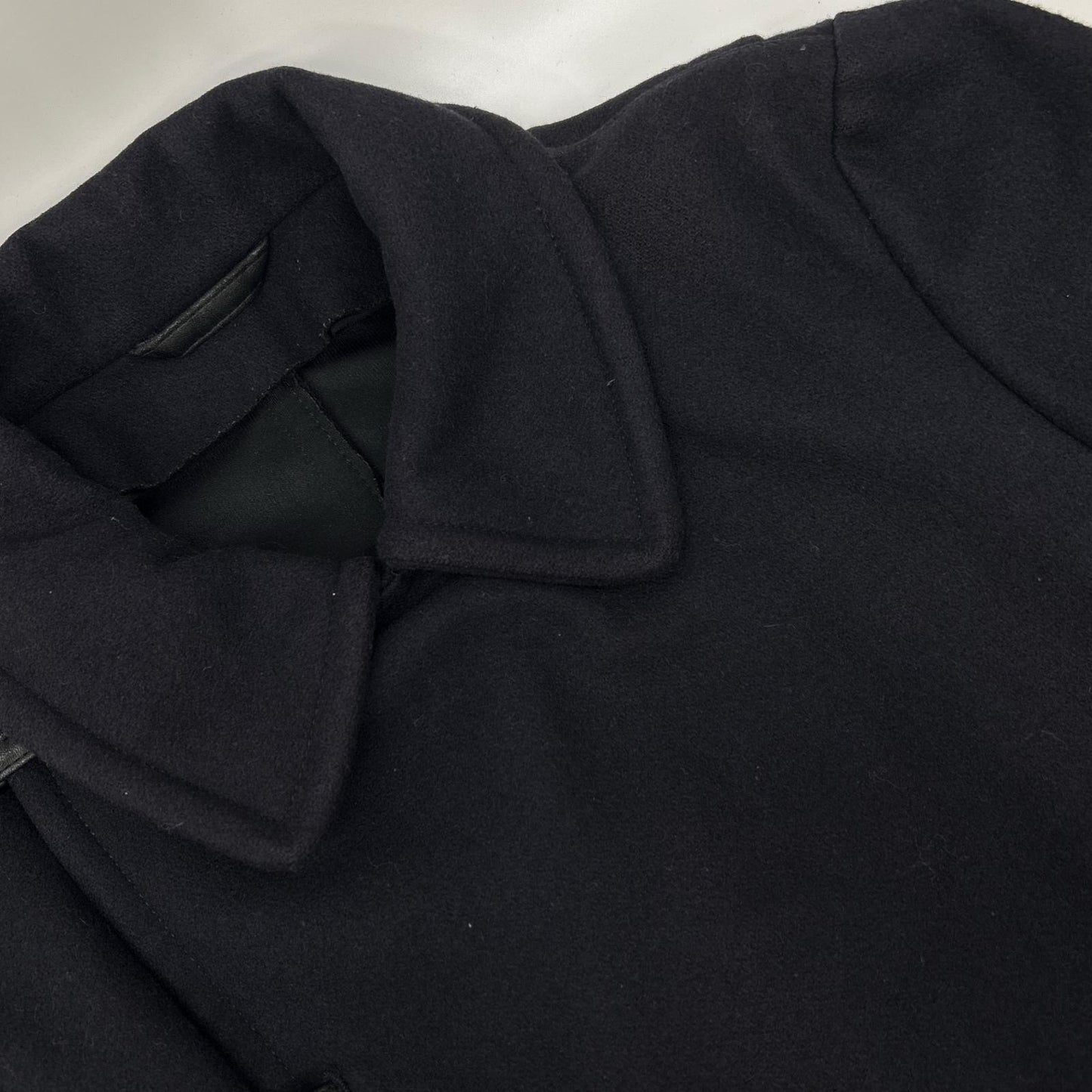 EMPORIOARMANI Black Wool P-Coat Size 46