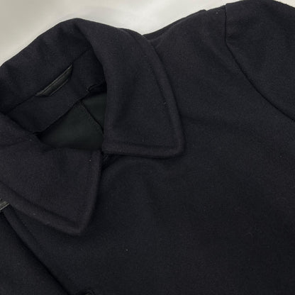 EMPORIOARMANI Black Wool P-Coat Size 46