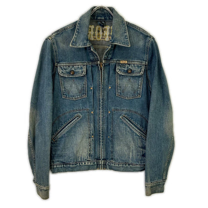 Wrangler Blue California Embroidery Zip Denim Jacket Size S