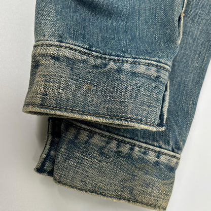 Wrangler Blue California Embroidery Zip Denim Jacket Size S
