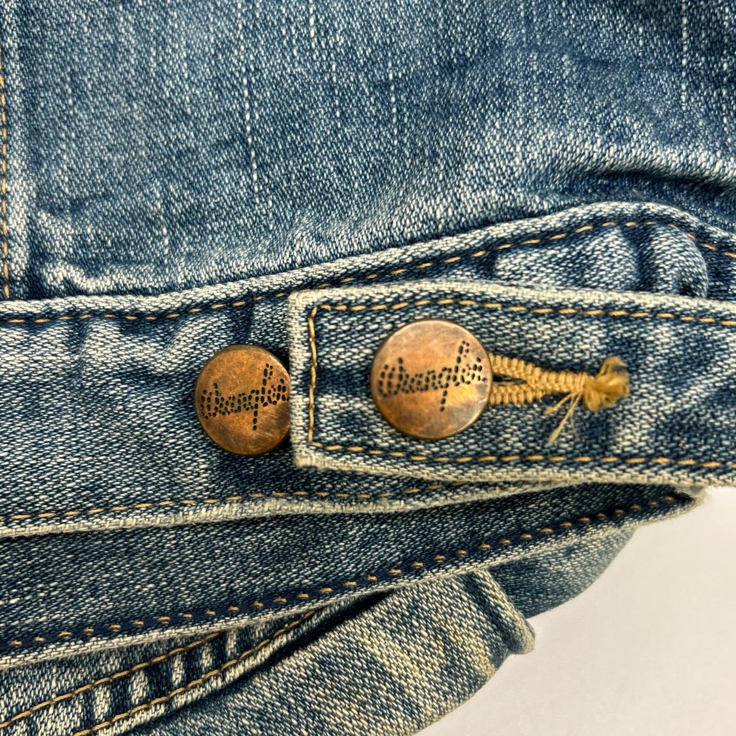 Wrangler Blue California Embroidery Zip Denim Jacket Size S
