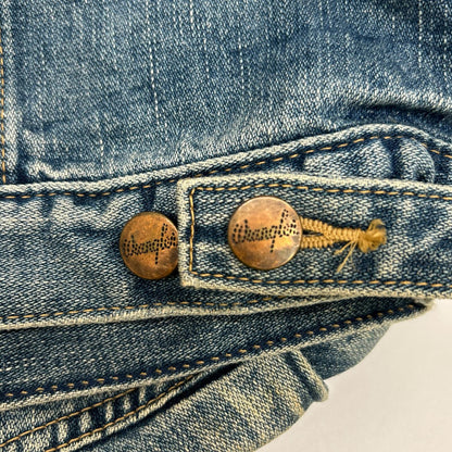 Wrangler Blue California Embroidery Zip Denim Jacket Size S