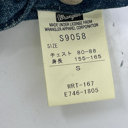 Wrangler Blue California Embroidery Zip Denim Jacket Size S