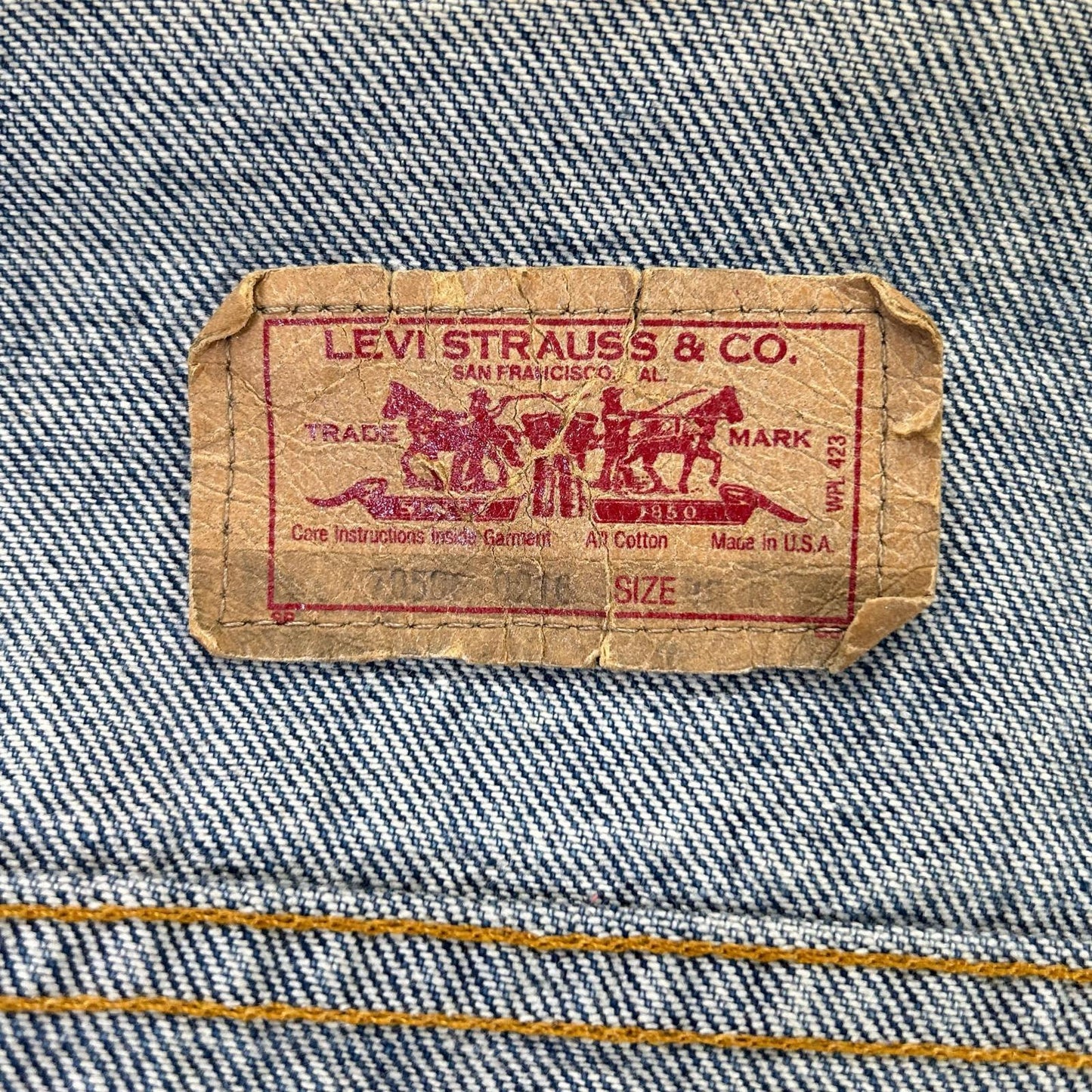 LEVI'S Blue 80s-90s USA Made Denim Jacket Size