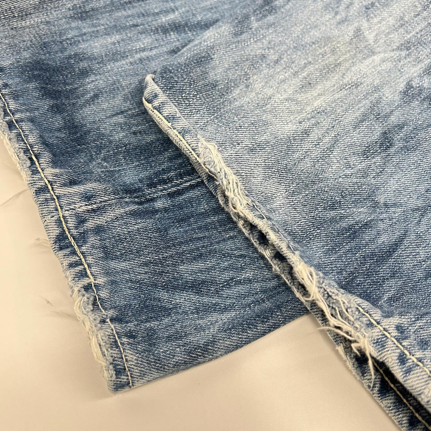 LEVI'S Blue 1954 501XX Button Fly Distressed Jeans Size 36