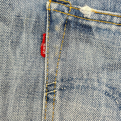 LEVI'S Blue 1954 501XX Button Fly Distressed Jeans Size 36