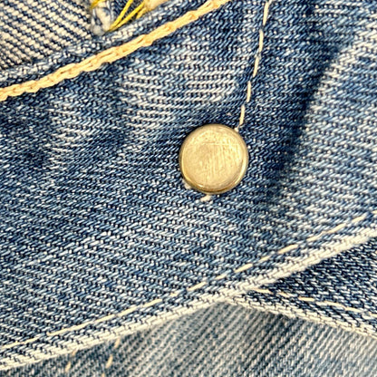 LEVI'S Blue 1954 501XX Button Fly Distressed Jeans Size 36