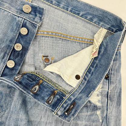 LEVI'S Blue 1954 501XX Button Fly Distressed Jeans Size 36
