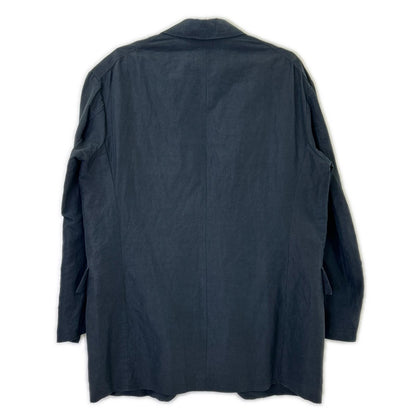 Phlannel Navy Cotton Linen Tailored Blazer Size 3