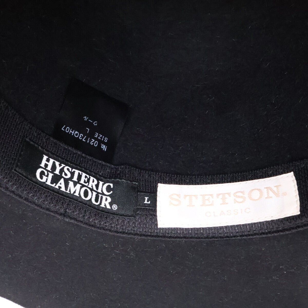 HYSTERIC GLAMOUR x Stetson Embroidered Hat Black Size L