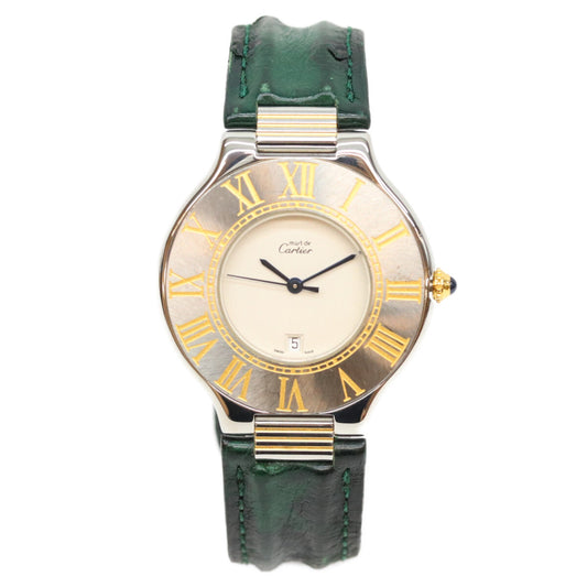 Cartier Must 21 OZ Stainless Steel Watch White Dial