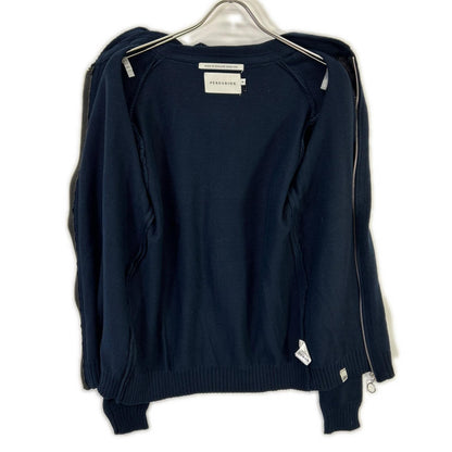 PEREGRINE CO-100 Navy Cotton Zip Knit Jacket Size M