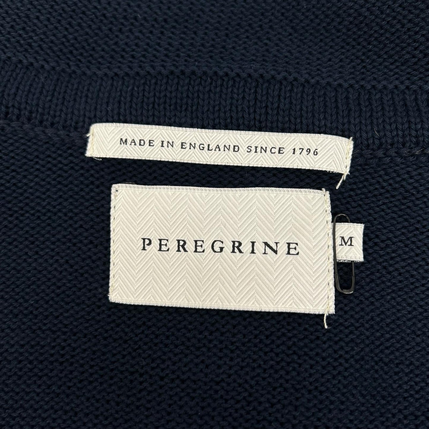 PEREGRINE CO-100 Navy Cotton Zip Knit Jacket Size M