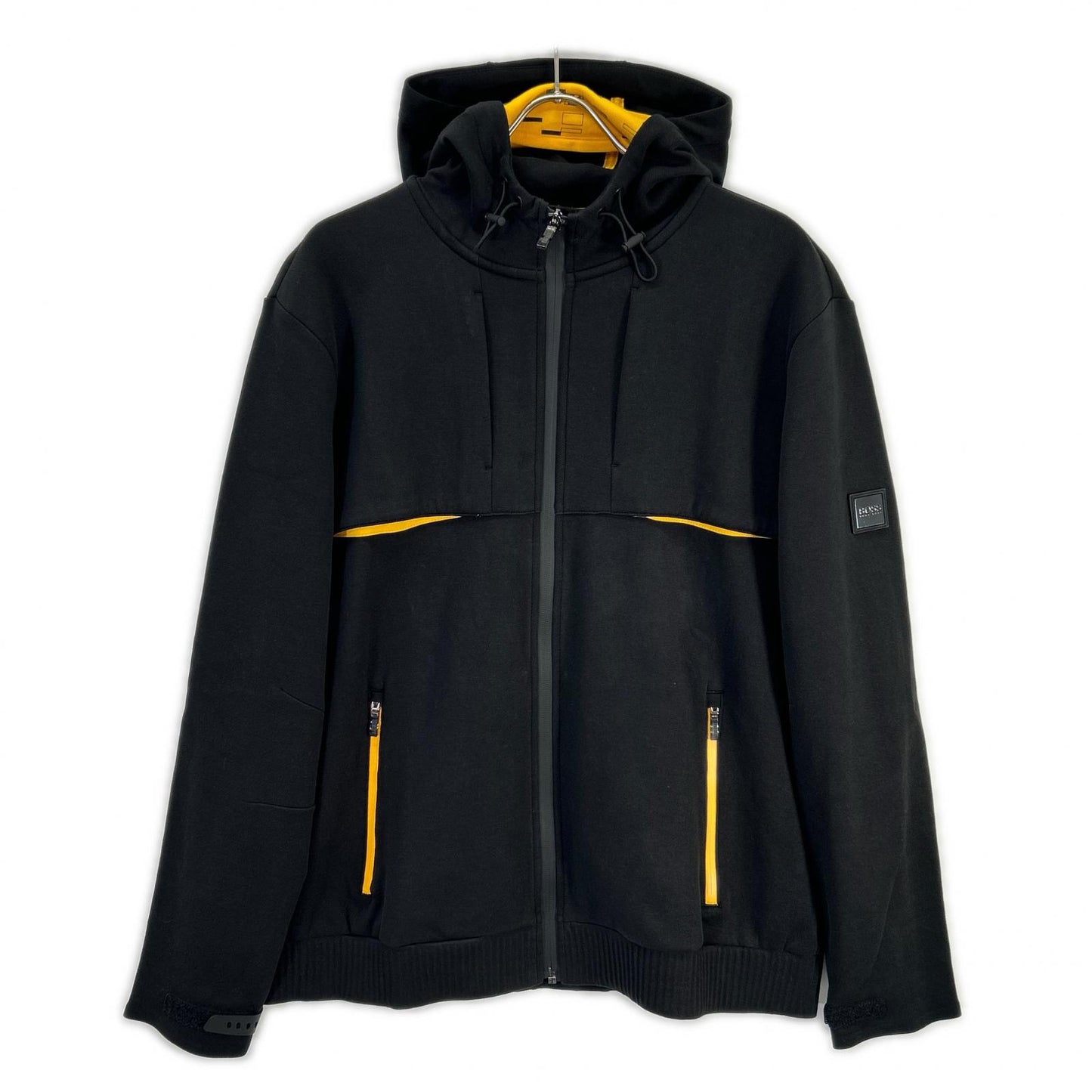 HUGOBOSS 10223627 Black Cotton Zip Hoodie Size
