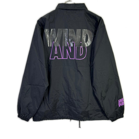 SNKR DUNK x WIND AND SEA Black Nylon Coach Jacket Size L