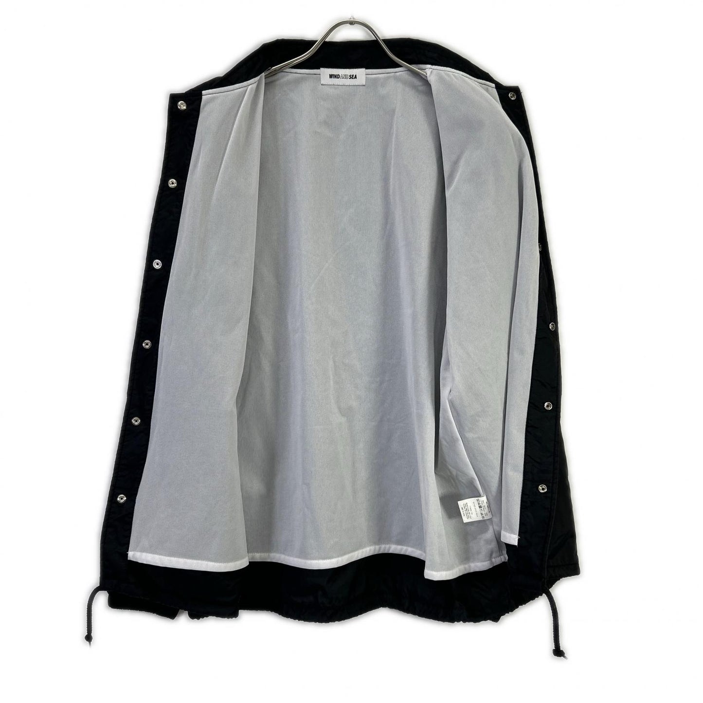 SNKR DUNK x WIND AND SEA Black Nylon Coach Jacket Size L