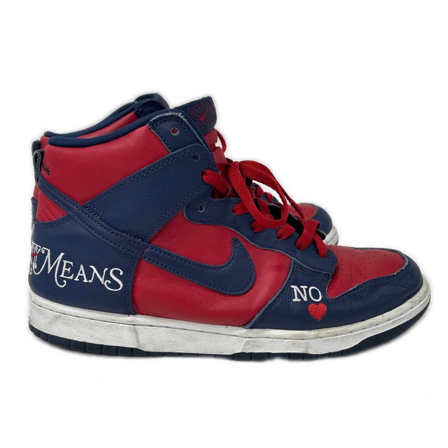 NIKE x Supreme SB Dunk High OG QS Varsity Red Sneakers Size 27