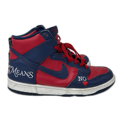 NIKE x Supreme SB Dunk High OG QS Varsity Red Sneakers Size 27