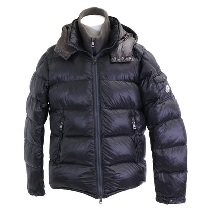 MONCLER ZIN GIUBBOTTO Layered Collar Jacket Black Size 4