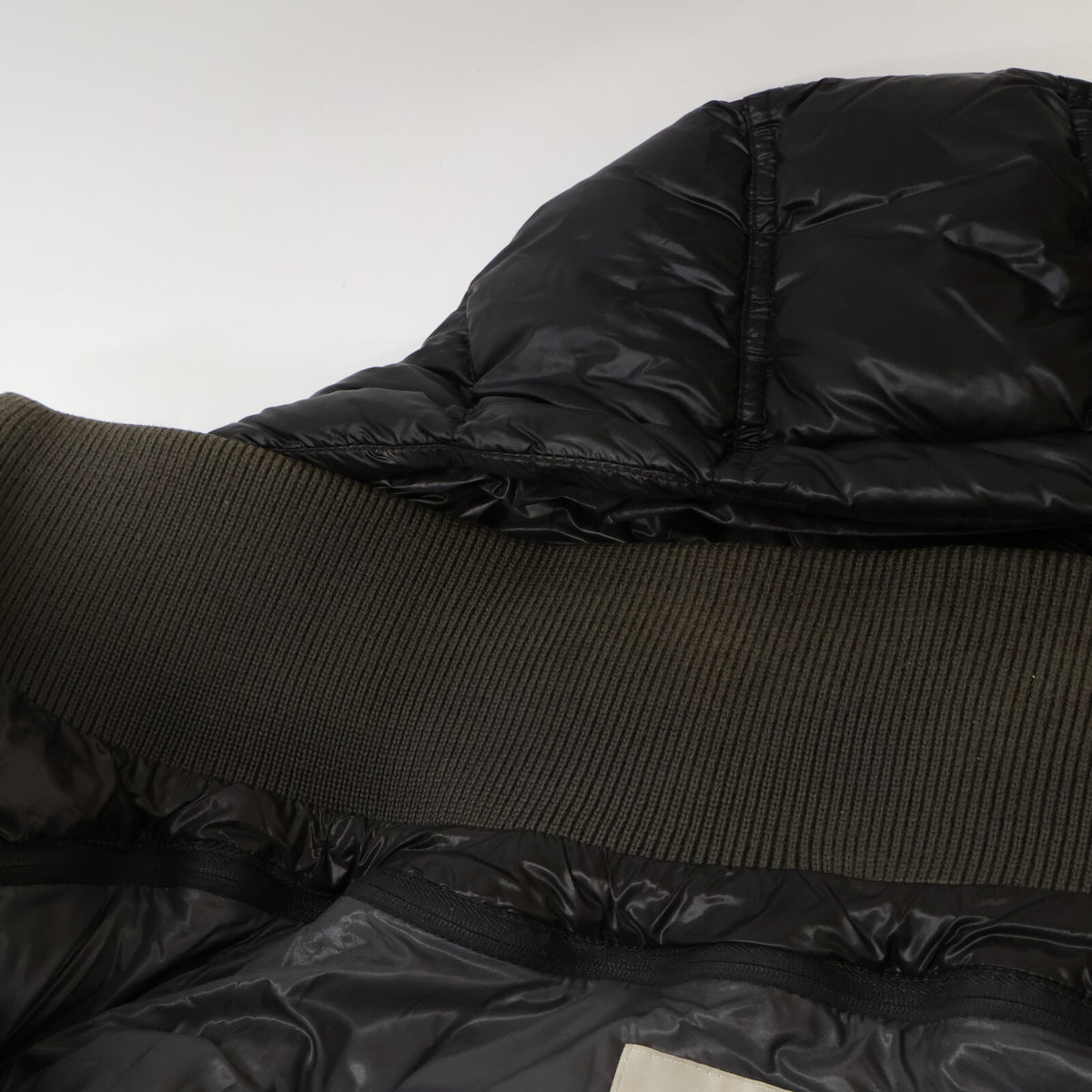 MONCLER ZIN GIUBBOTTO Layered Collar Jacket Black Size 4