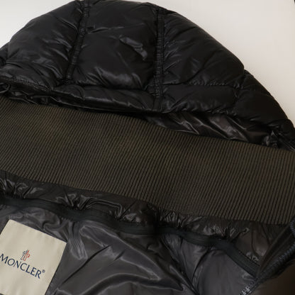 MONCLER ZIN GIUBBOTTO Layered Collar Jacket Black Size 4