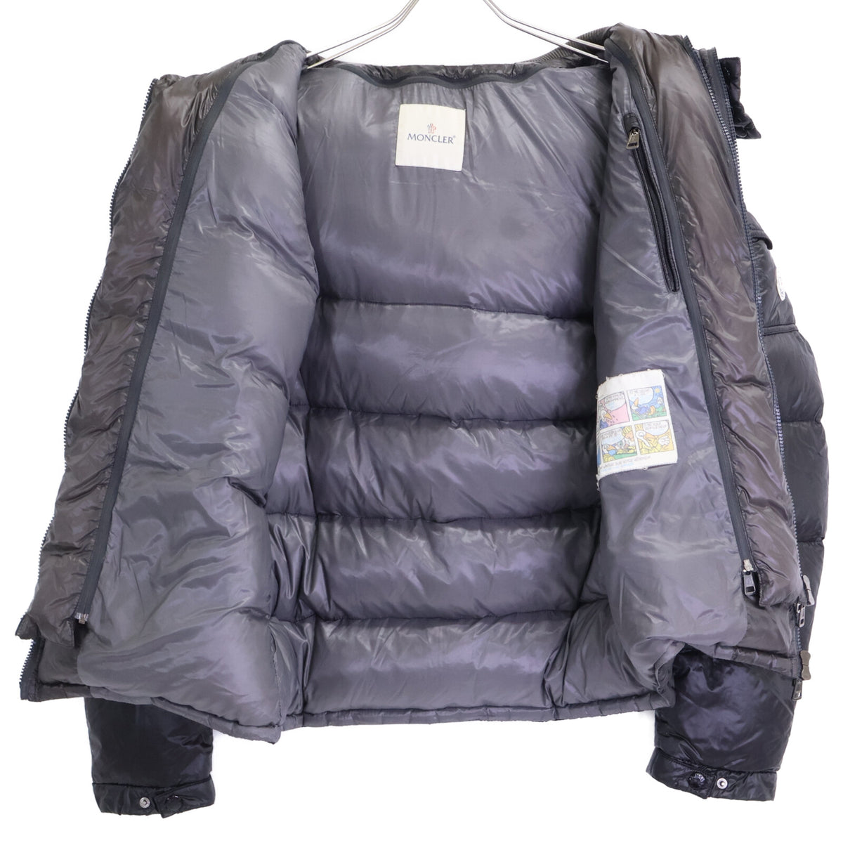 MONCLER ZIN GIUBBOTTO Layered Collar Jacket Black Size 4