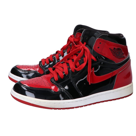 NIKE Air Jordan 1 Retro High OG Sneakers Black/Red Size 10