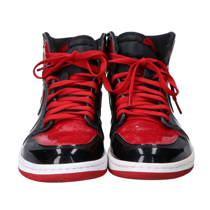 NIKE Air Jordan 1 Retro High OG Sneakers Black/Red Size 10