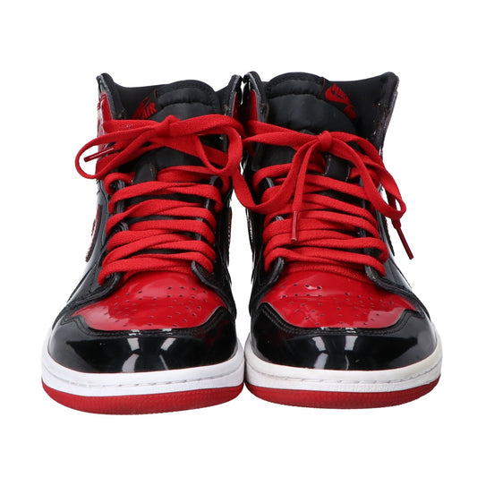 NIKE Air Jordan 1 Retro High OG Sneakers Black/Red Size 10