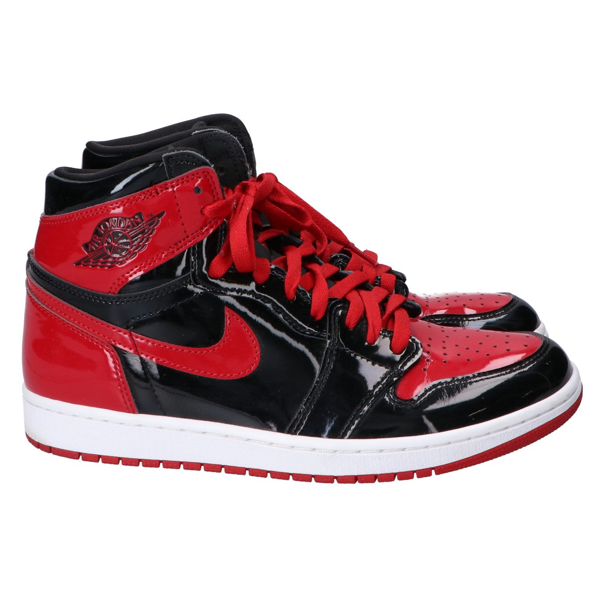 NIKE Air Jordan 1 Retro High OG Sneakers Black/Red Size 10